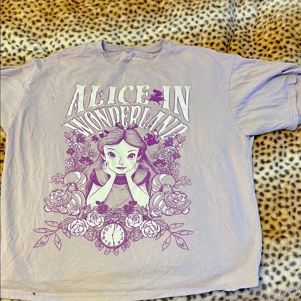 Disney Purple Alice in Wonderland Short Sleeve Tee